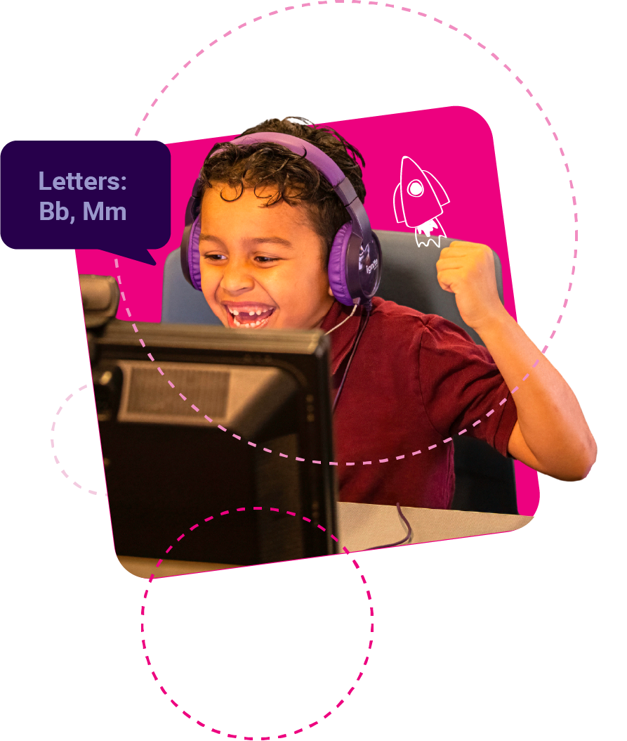 A graph shows DIBELS scores for students in high-dosage tutotoring
