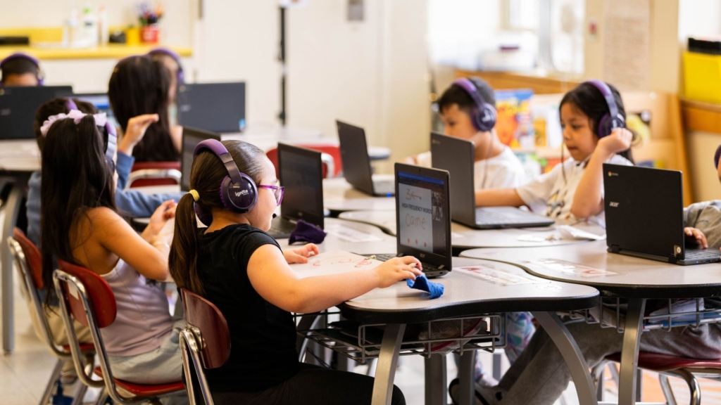 Students in Tutoring Session in Classroom