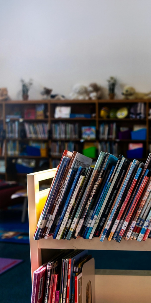 school library book cart
