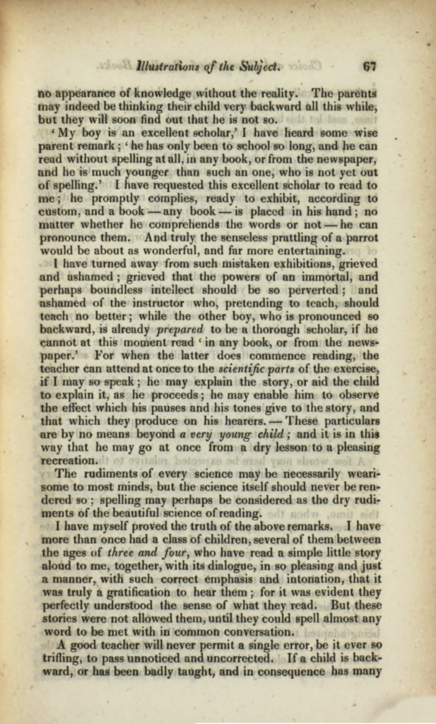 A page from a journal showing the First Use Of Science Of Reading