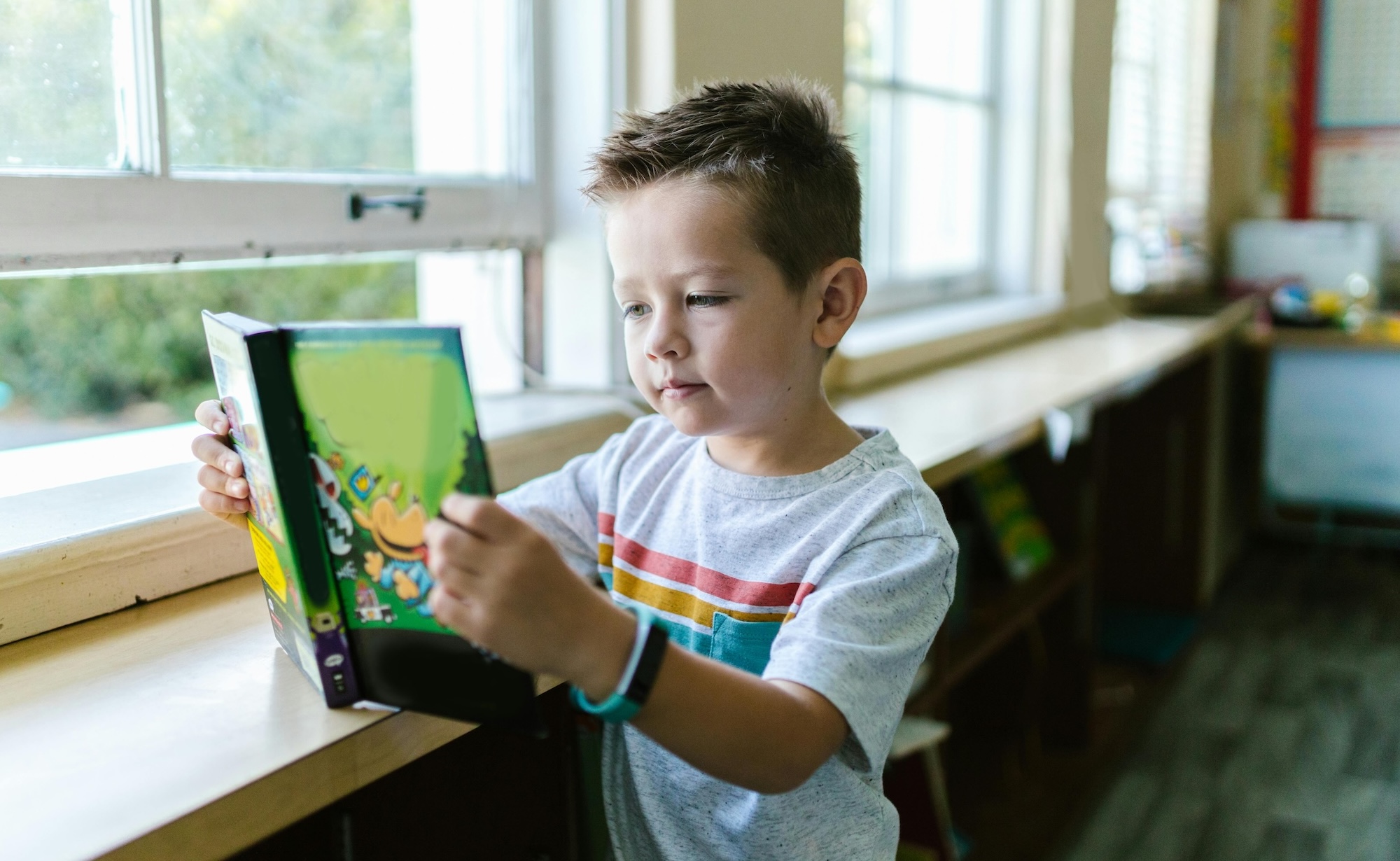 Ohio Student Reading In Classroom