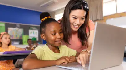 Teacher Tutoring Female Student